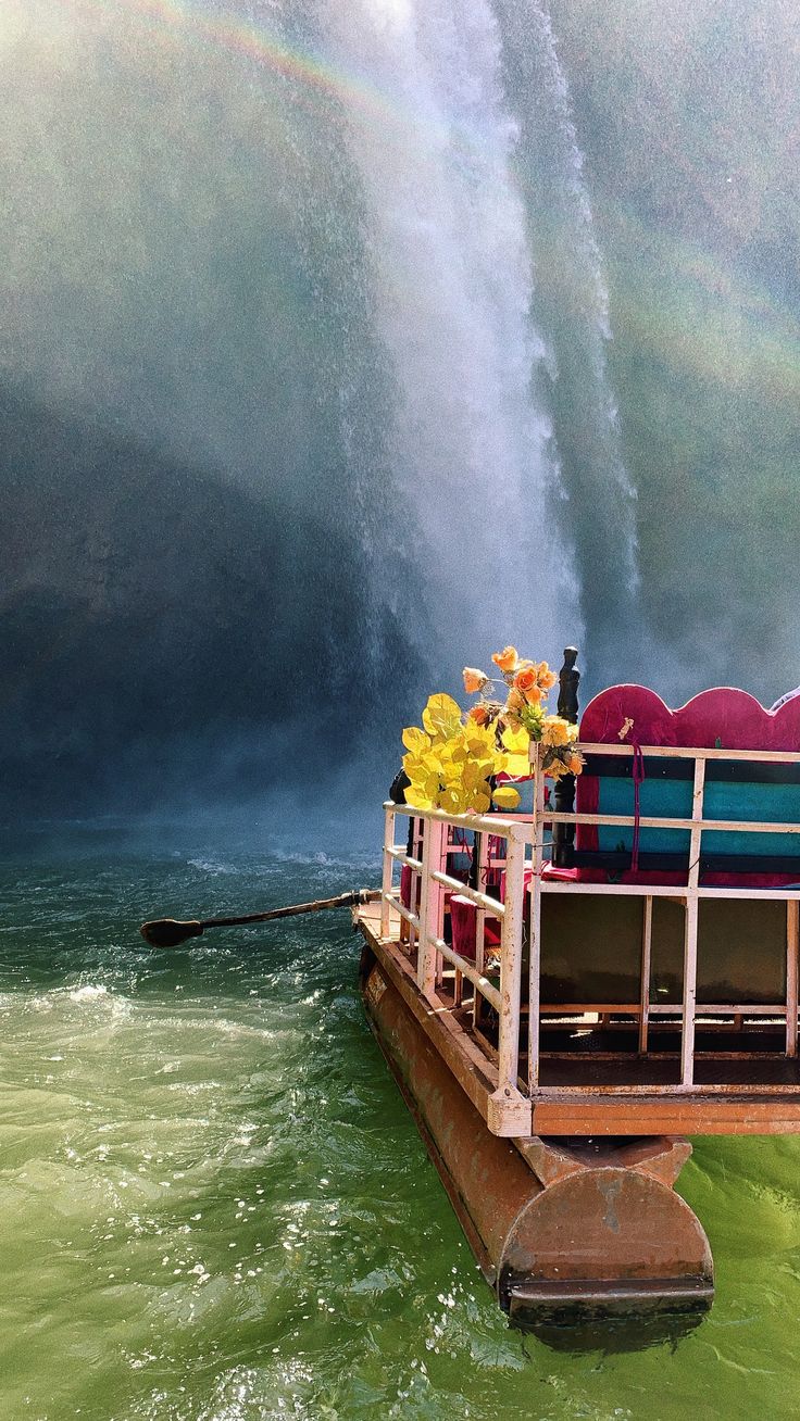 Ouzoud waterfalls and rainbow mist